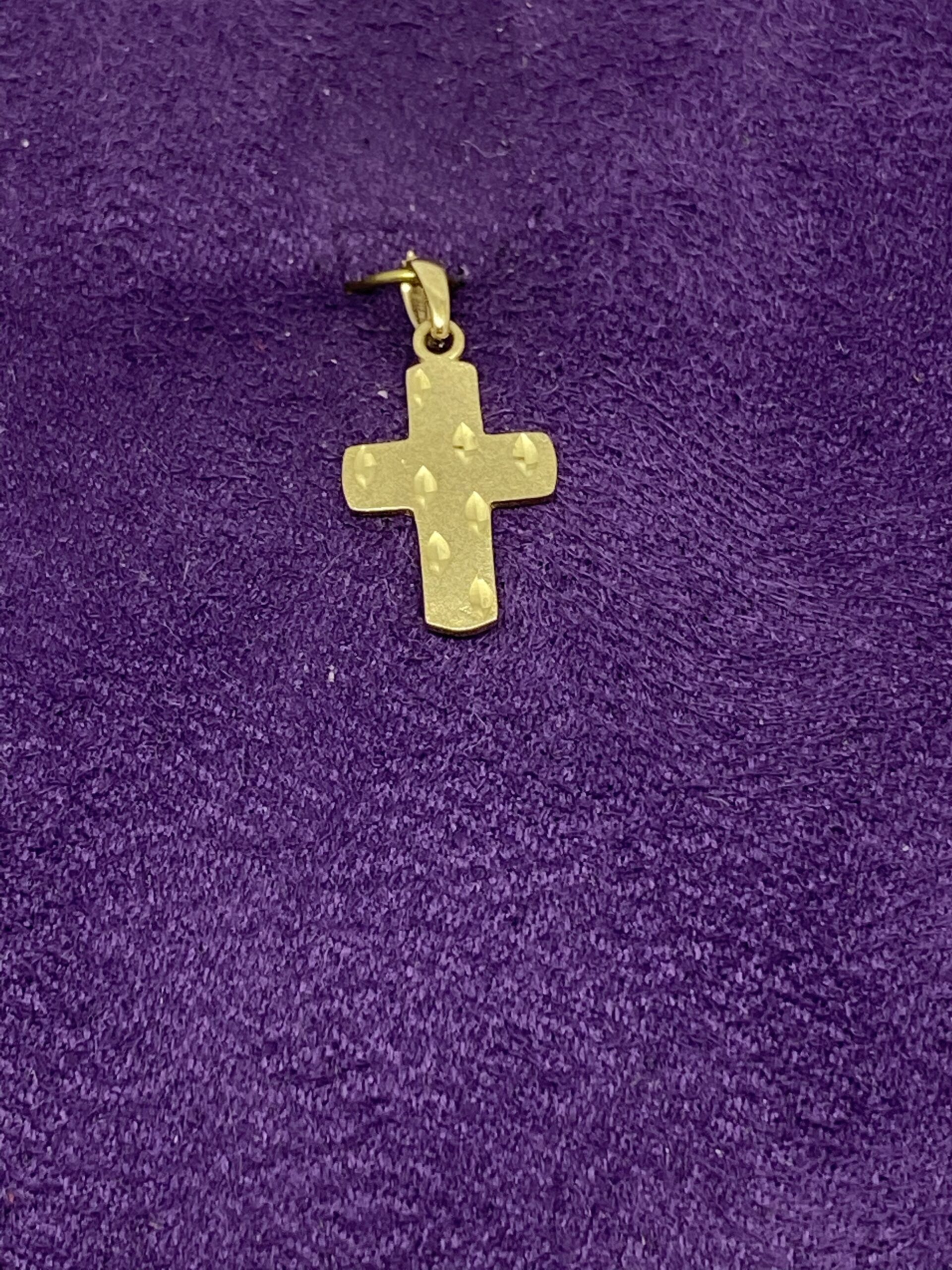 Ladies small Gold Cross Pendant - By Design Jewellers Killarney Mall