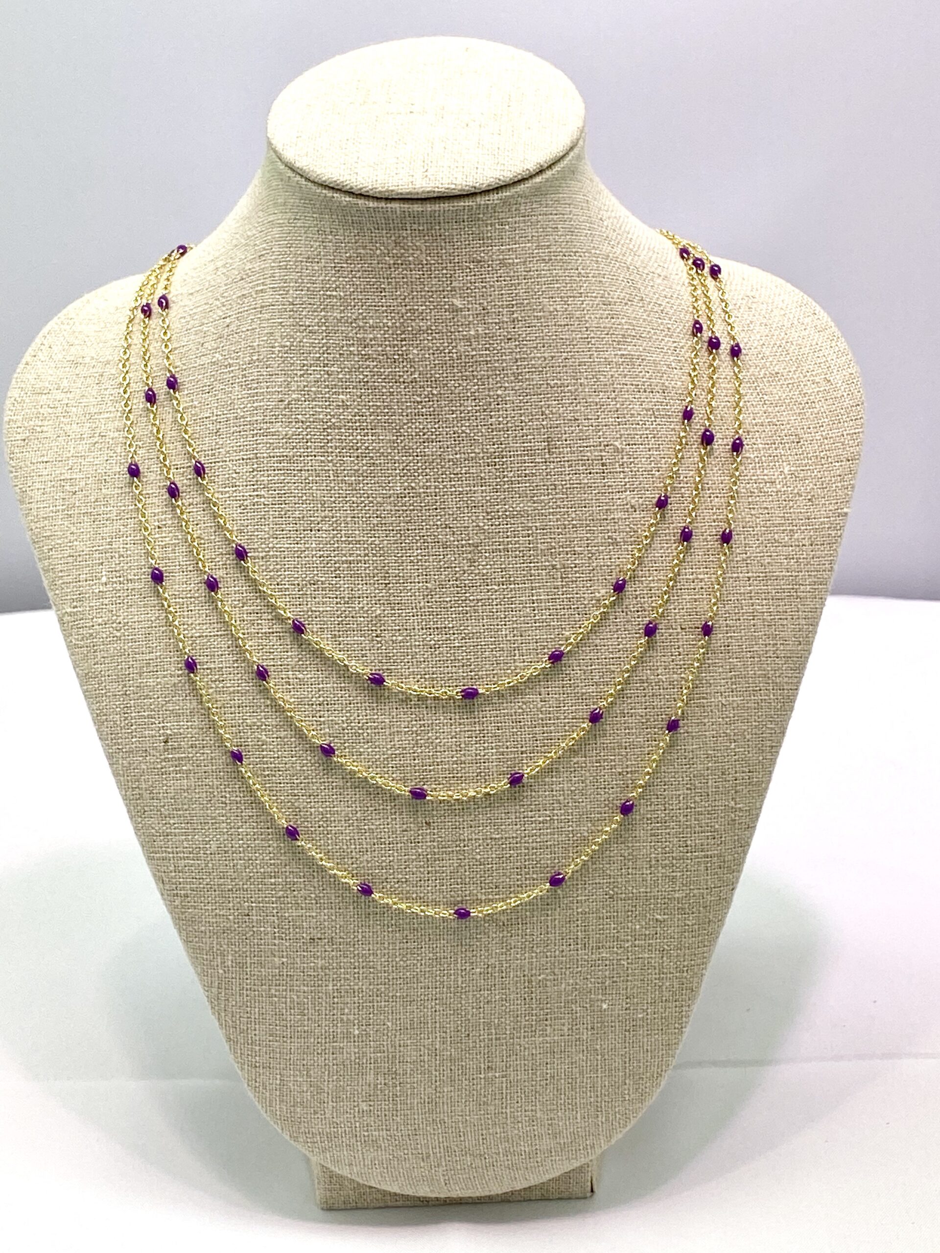 Purple Beaded Necklace – Ocean Wave Jewellery