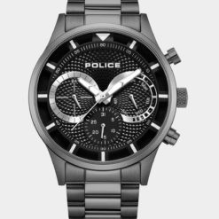 Police Driver II Chronograph Quartz Gunmetal IP Black Dial Stainless Steel Watch (PEWGK0040301)