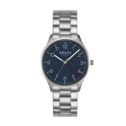 OBAKU FALKE DENIM - STAINLESS STEEL STRAP BLUE DIAL WATCH