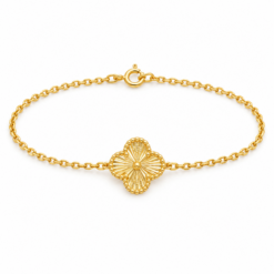 Van Cleef Inspired Sterling Silver Gold Plated Bracelet