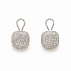 Cushion Pave' Diamond Earrings