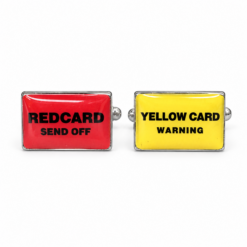 Red Card- Yellow Car Cufflinks