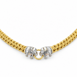 14ct Yellow Gold Elephant Necklace