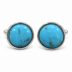 Sterling Silver & Turquoise Cufflinks