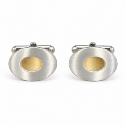 Stainless Steel Oval Cufflinks