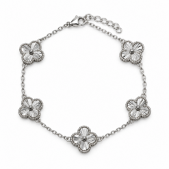 Van Cleef Inspired Sterling Silver Bracelet