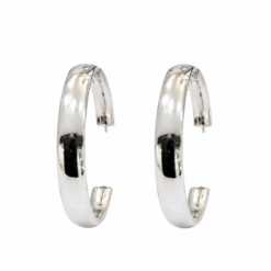 9ct White Gold Hoop Earrings