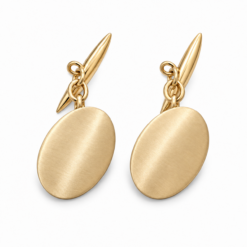 Yellow Gold Oval Cufflinks