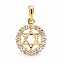 9ct Yellow Gold & Cubic Star Of David
