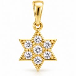 18ct Yellow Gold & Diamond Star Of David