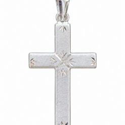 9ct White Gold Cross Pendant