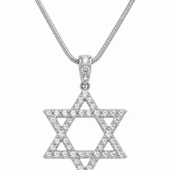 18ct White Gold Diamond Star of David