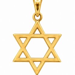9ct Yellow Gold Star of David Pendant